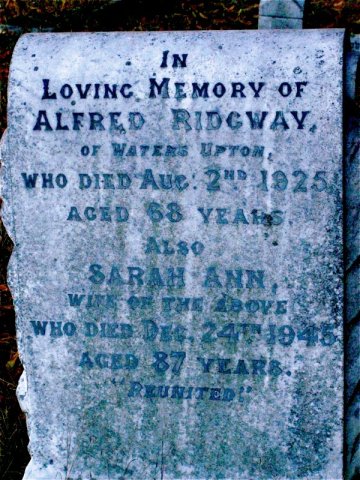 Waters Upton MIs - Ridgway, Alfred and Sarah Ann