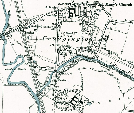 map - Crudgington, Sleap and railway station